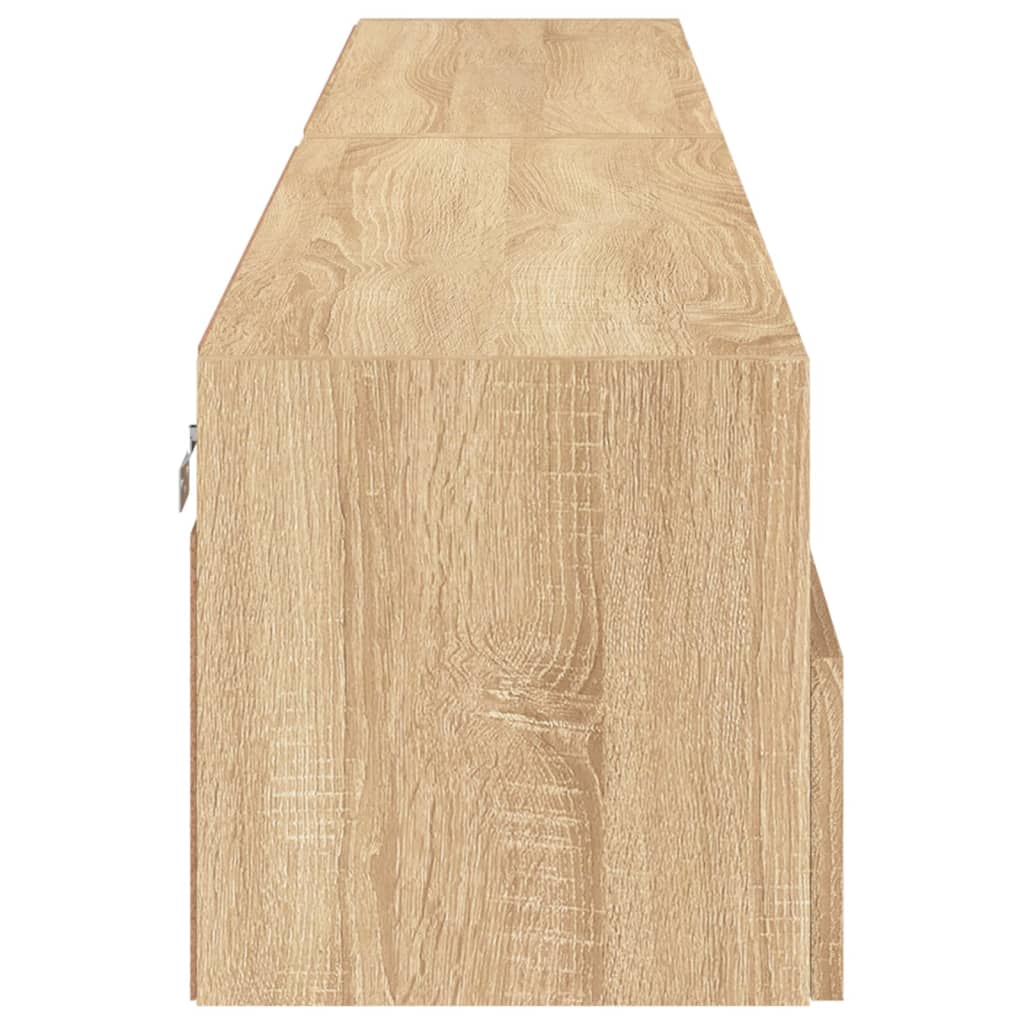 Dulapuri TV de perete 2 buc. stejar sonoma 100x30x30 cm lemn GartenMobel Dekor