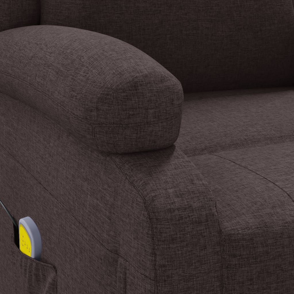 Fotoliu de masaj spătar aripi, maro închis, material textil GartenMobel Dekor