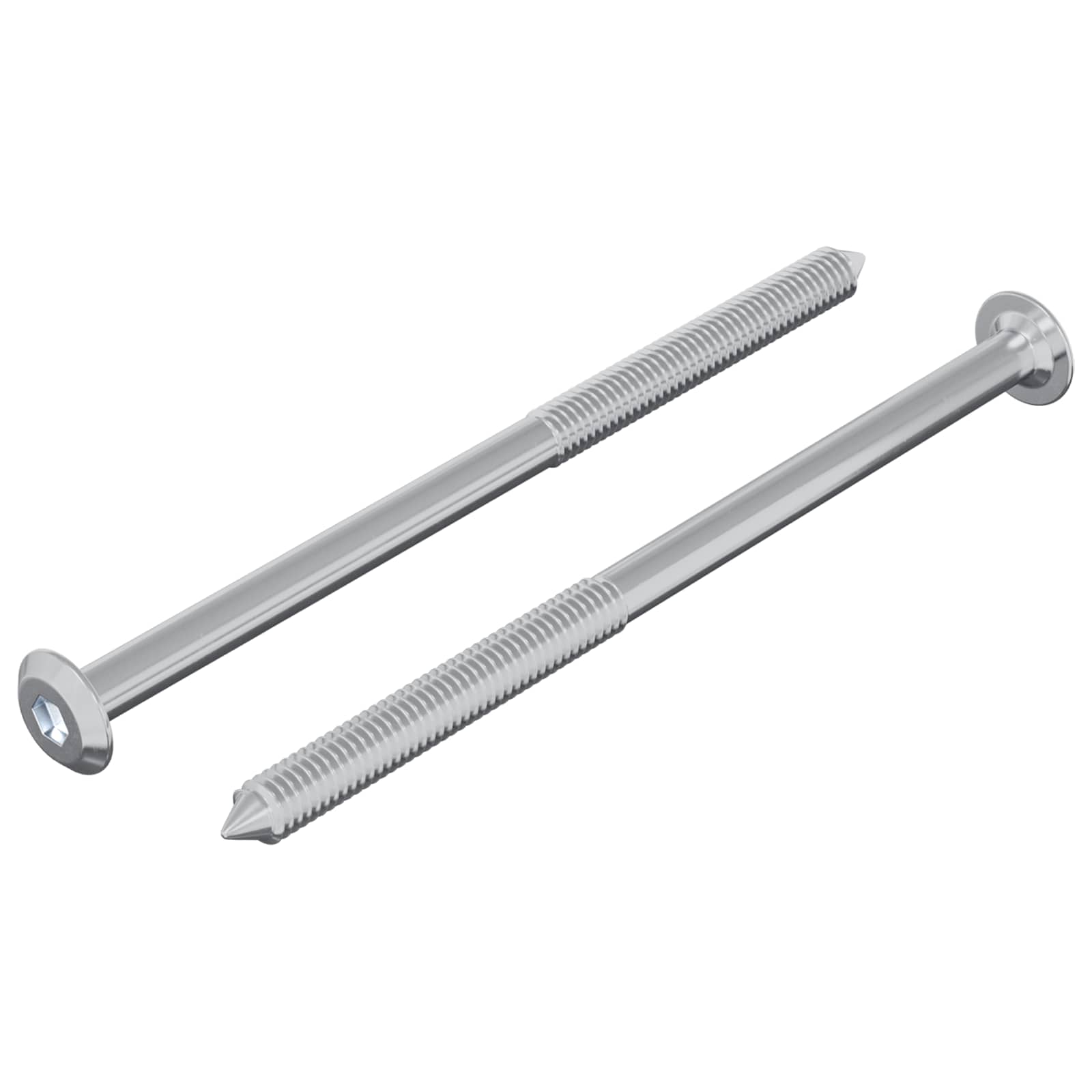 Șurub 2 pcs Argintiu M6 x 100 mm Oțel GartenMobel Dekor