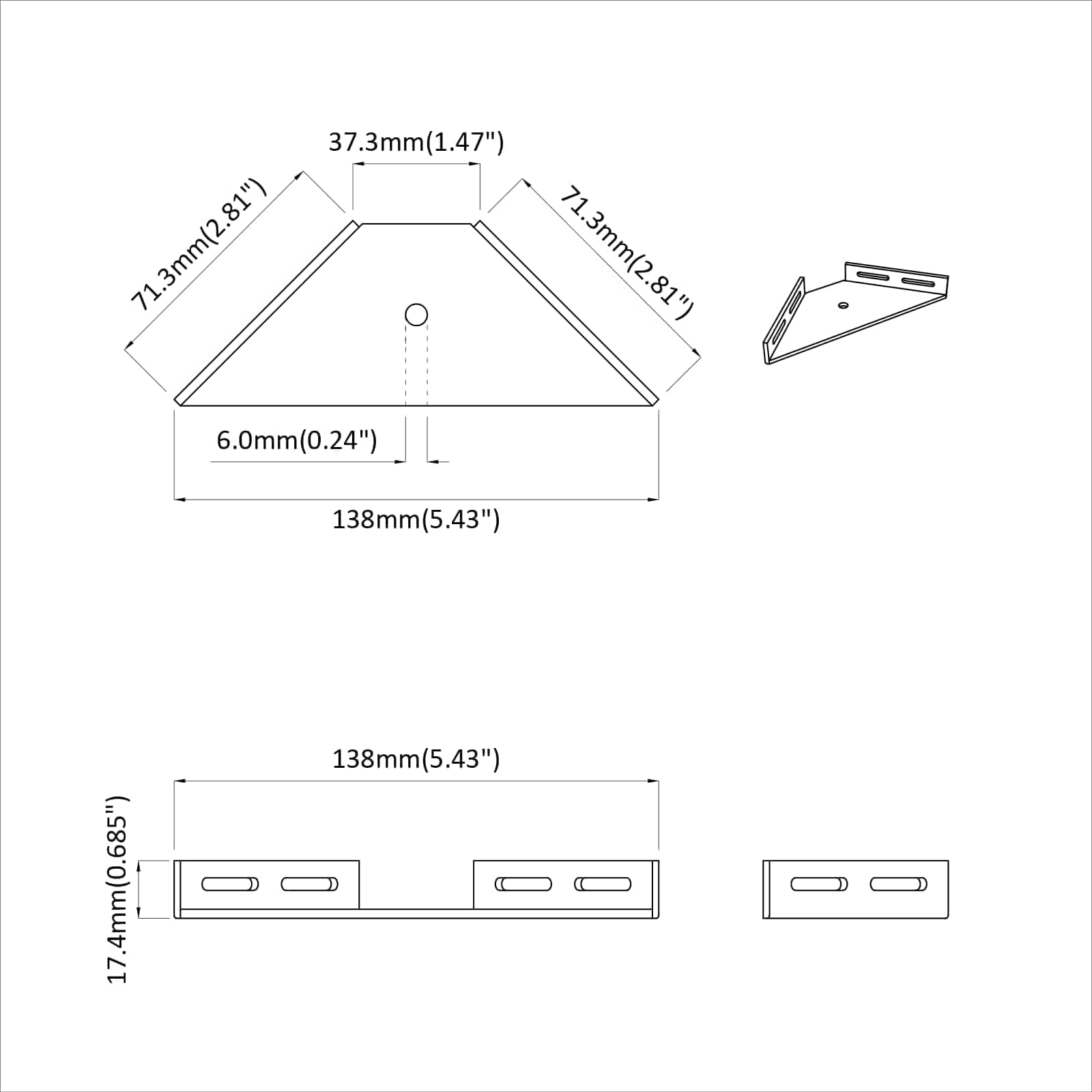 Bracket de Colț 12 pcs Negru 138,5 x 50,5 x 16 mm Fier GartenMobel Dekor