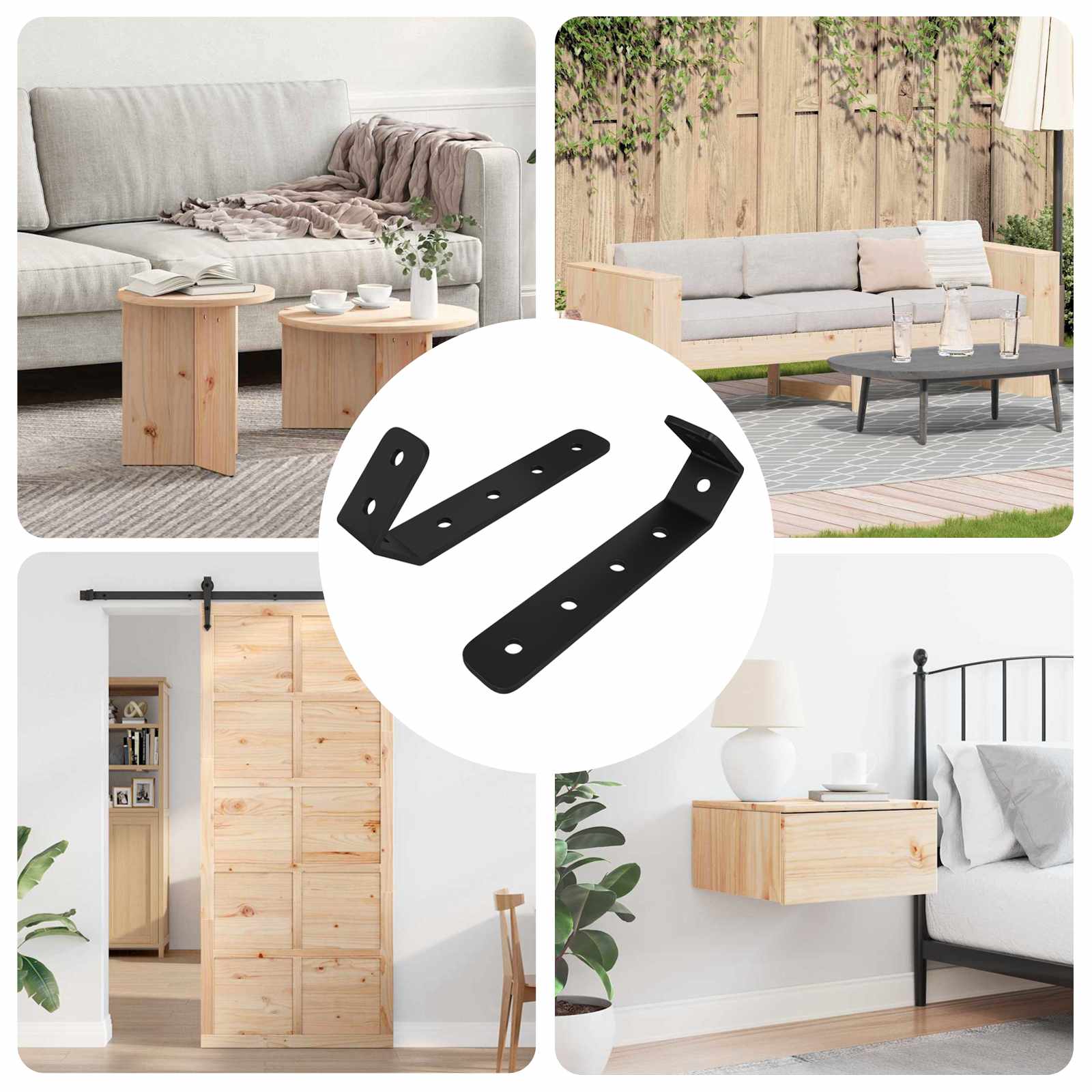 Cârlige 2 pcs Negru M5 x 110 mm Fier GartenMobel Dekor