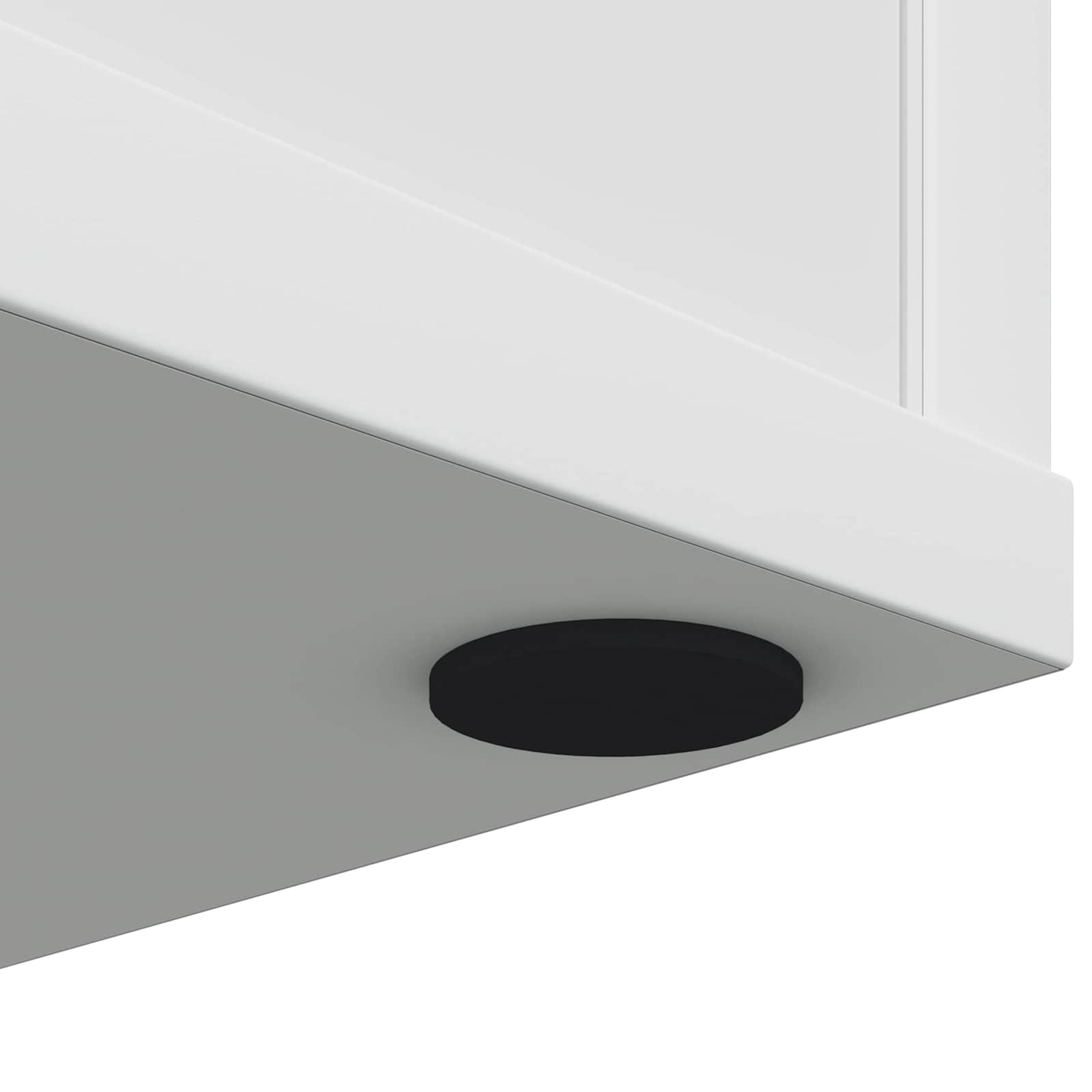 Tampoane pentru Picioare de Mobilier 2 pcs Negru Ø 30 x 2 mm GartenMobel Dekor