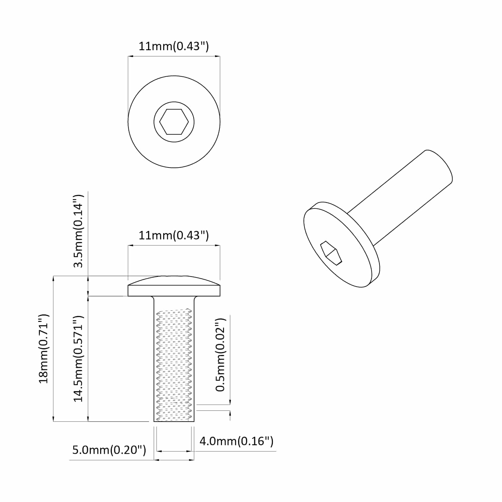 Nuci cu Mâneci 12 pcs Negru M4 x 14,5 mm Fier GartenMobel Dekor