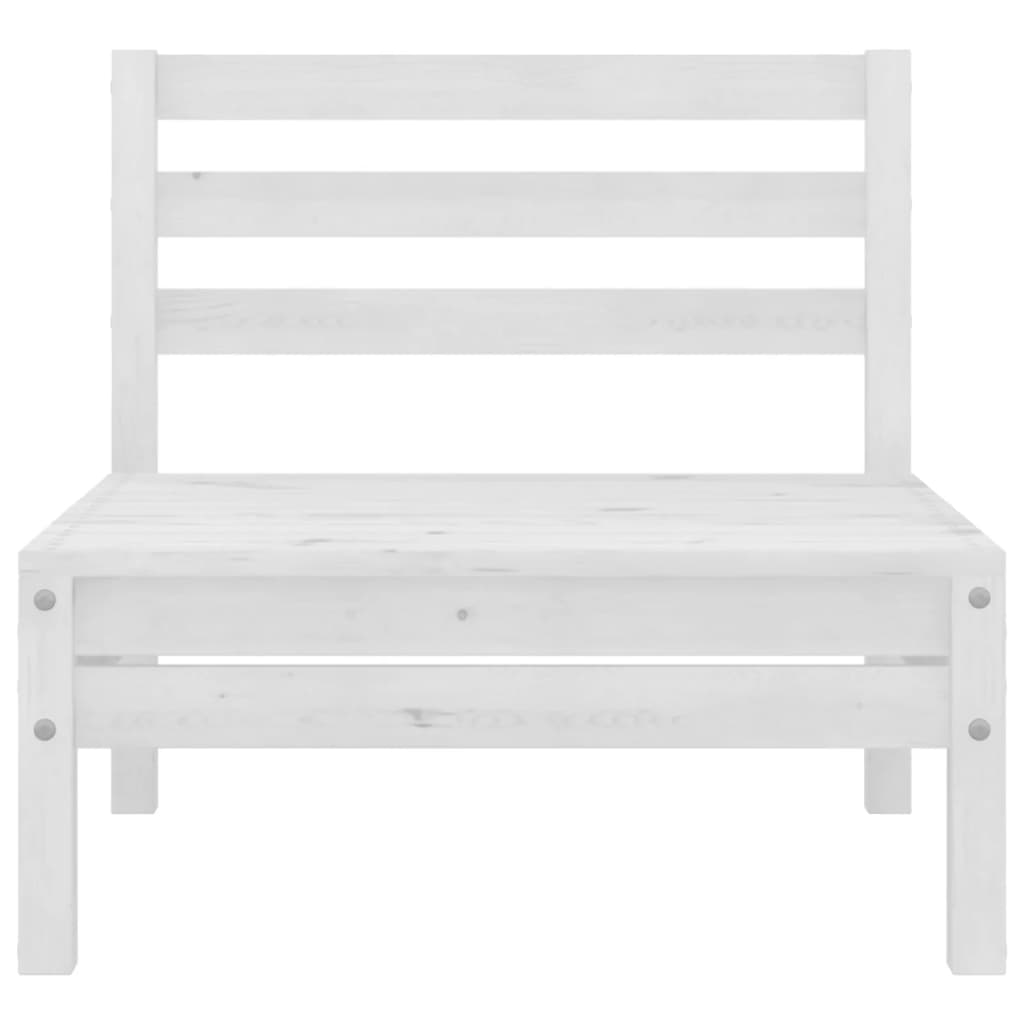 Set mobilier de grădină, 4 piese, alb, lemn masiv de pin GartenMobel Dekor