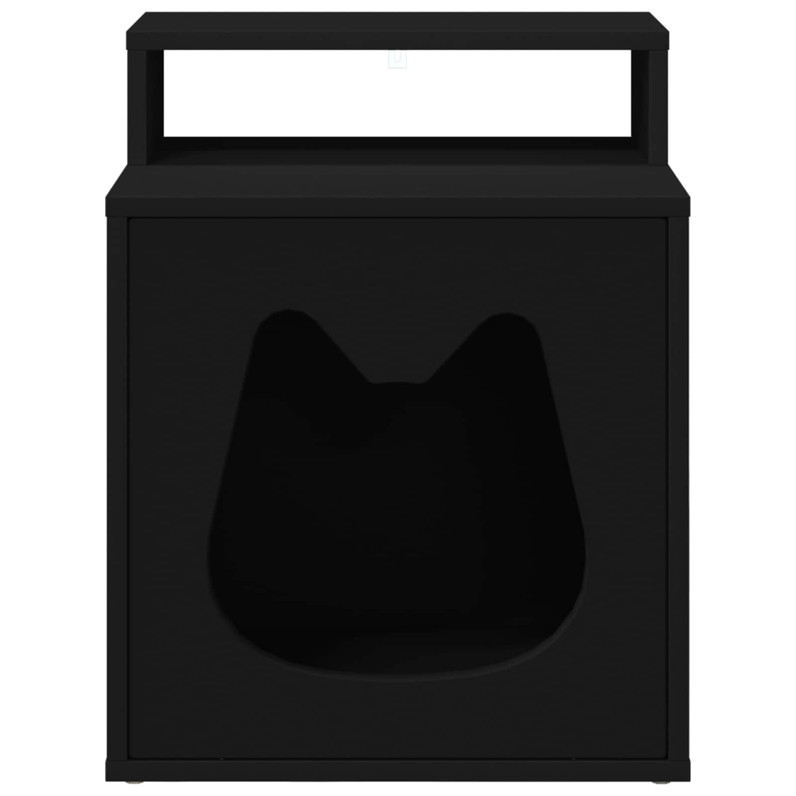 Casa pentru pisici Negru 42,5 x 40 x 53,5 cm Lemn compozit GartenMobel Dekor