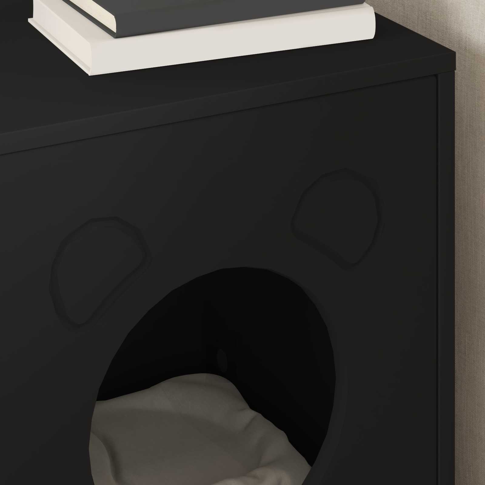 Casa pentru pisici Negru 42,5 x 40 x 53 cm Lemn compozit GartenMobel Dekor