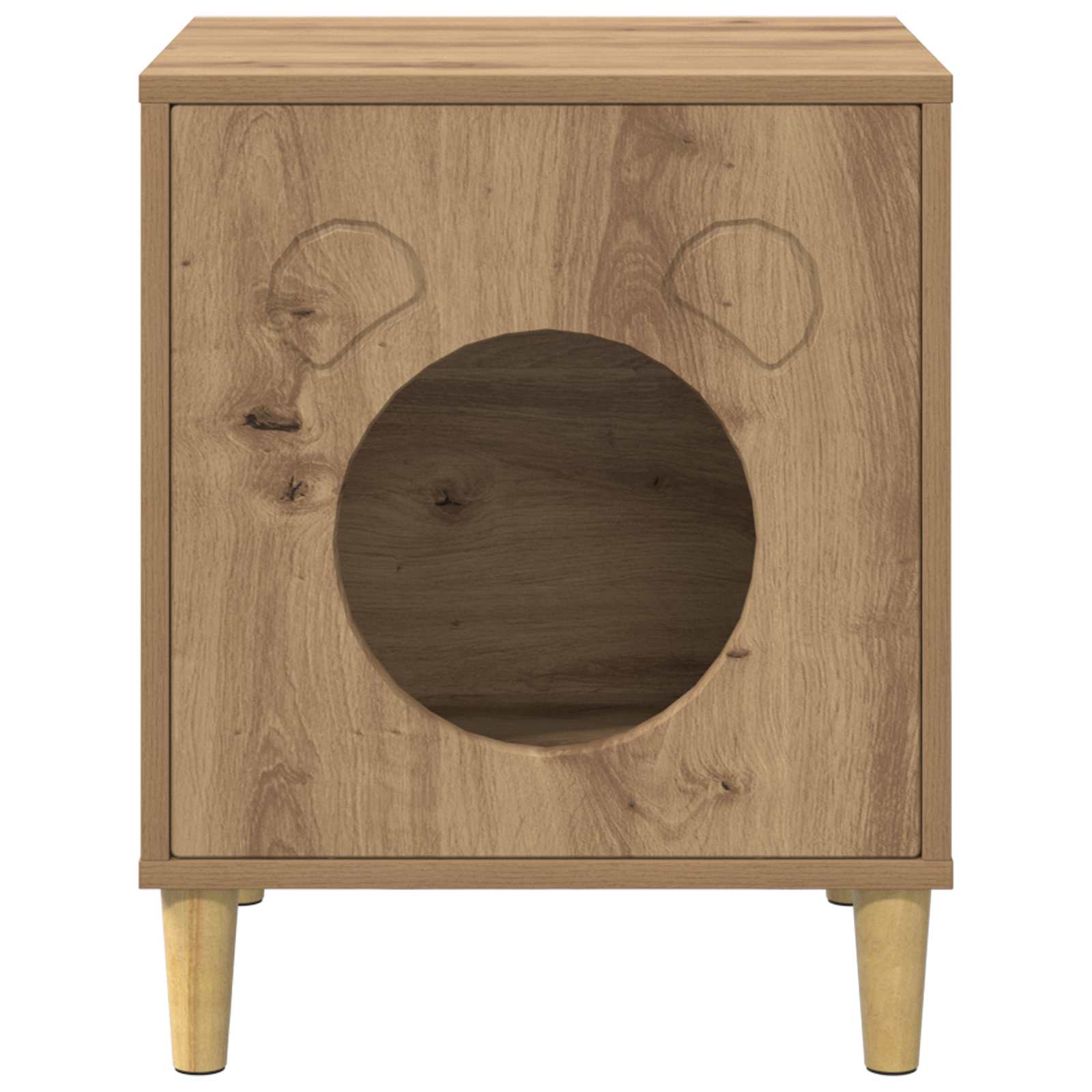 Casa pentru pisici Stejar artizanal 42,5 x 40 x 53 cm GartenMobel Dekor