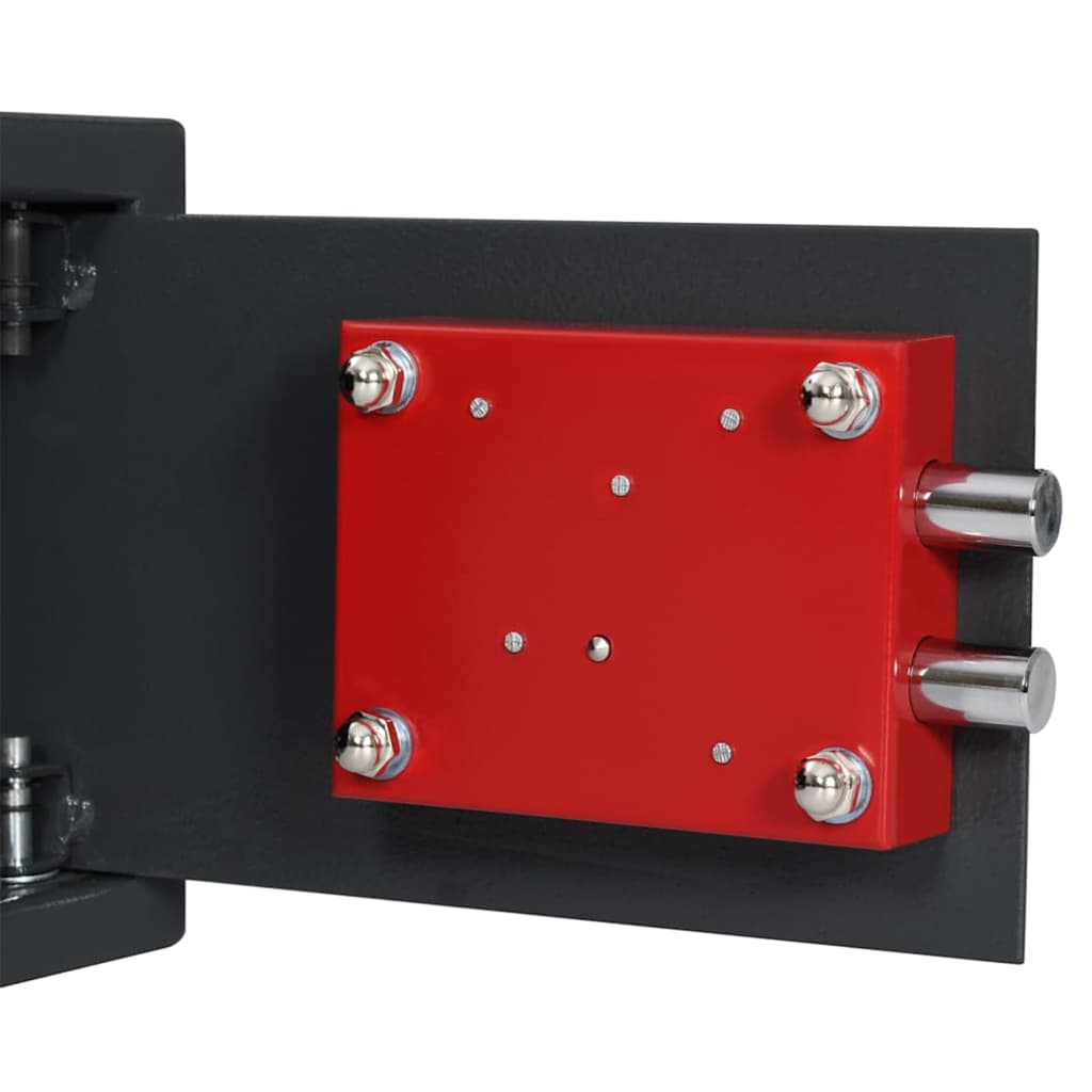 Seif cu blocare Gri închis 31 x 20 x 20 cm Oțel GartenMobel Dekor