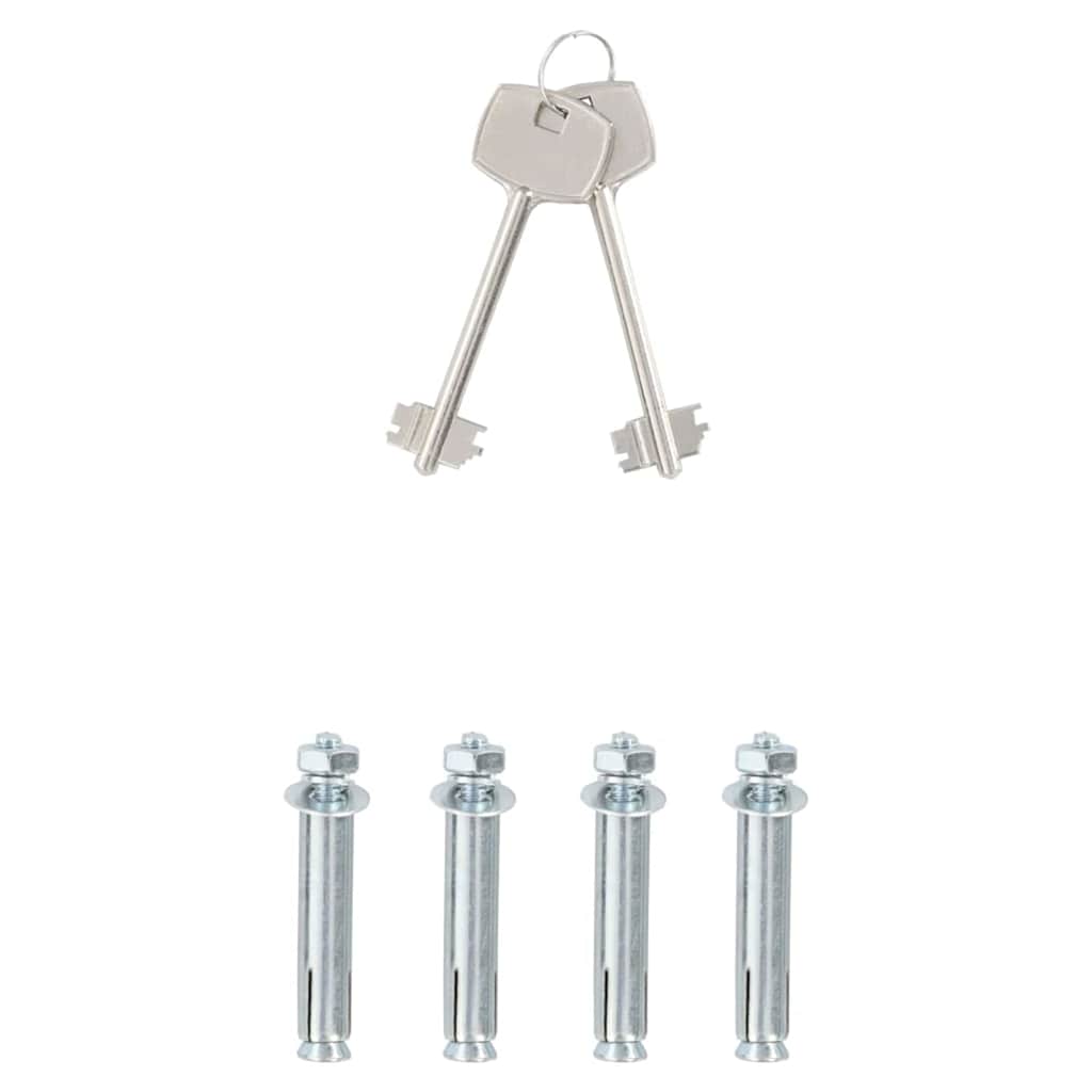 Seif cu blocare Gri închis 35 x 25 x 25 cm Oțel GartenMobel Dekor