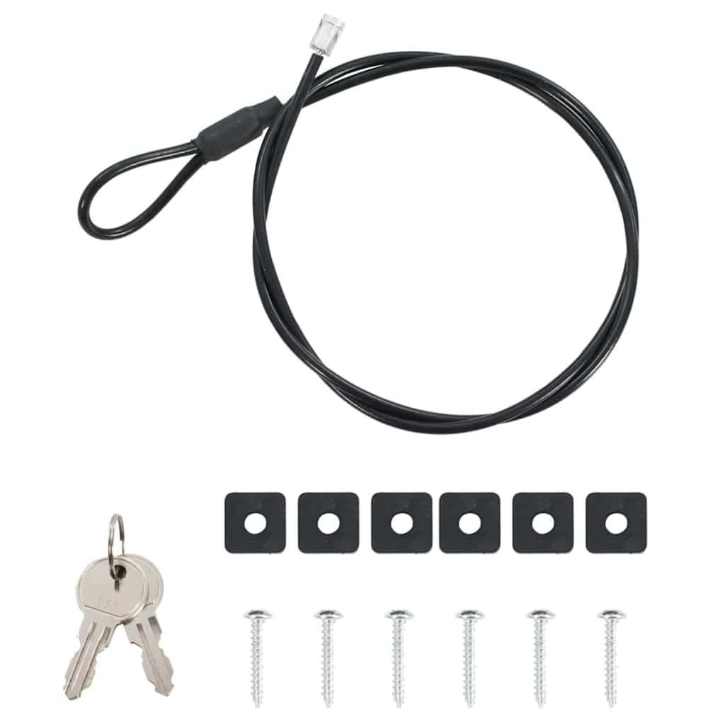 Seif pentru mașină cu blocare Negru 22 x 16 x 7 cm Oțel GartenMobel Dekor