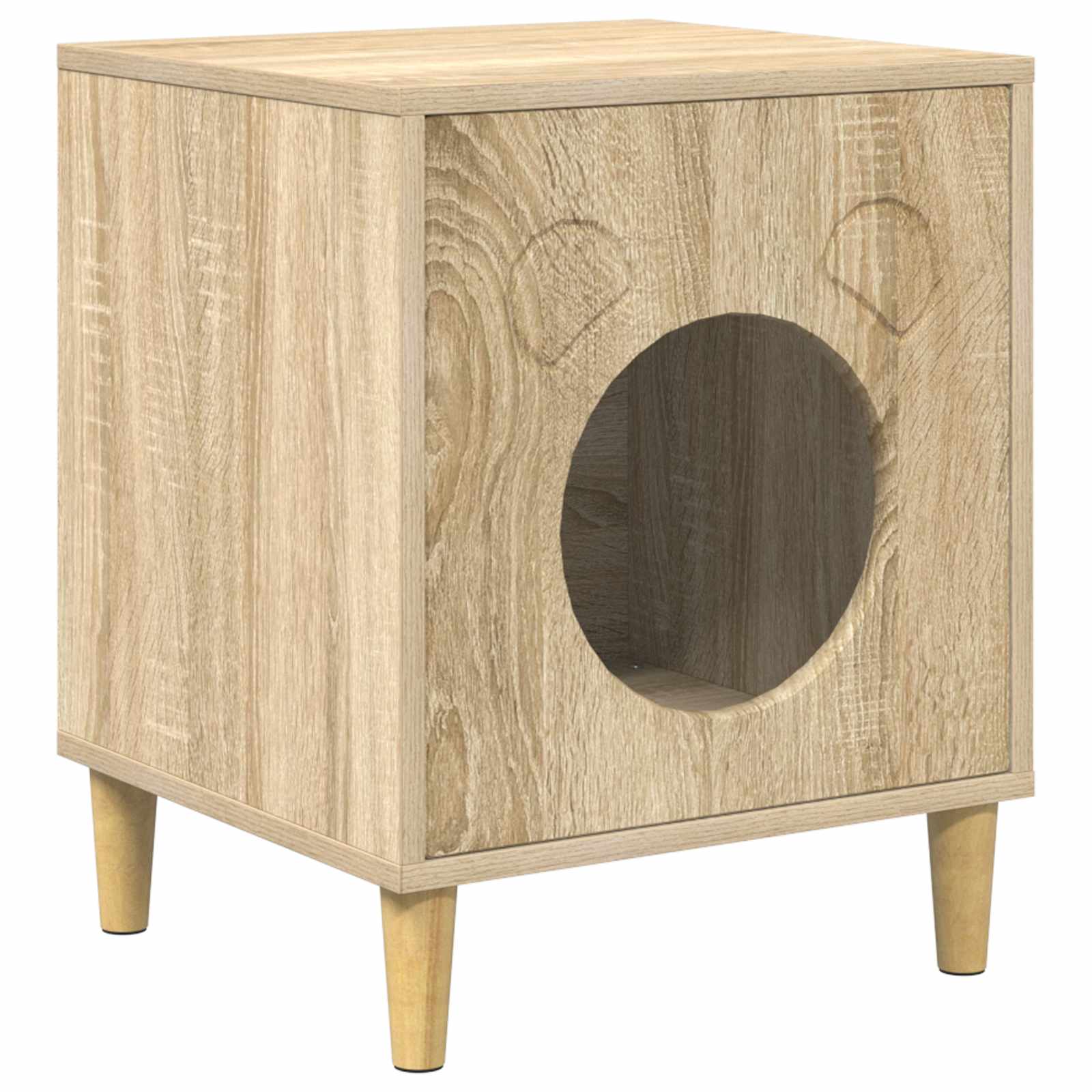 Casa pentru pisici Sonoma 42,5 x 40 x 53 cm Lemn compozit GartenMobel Dekor