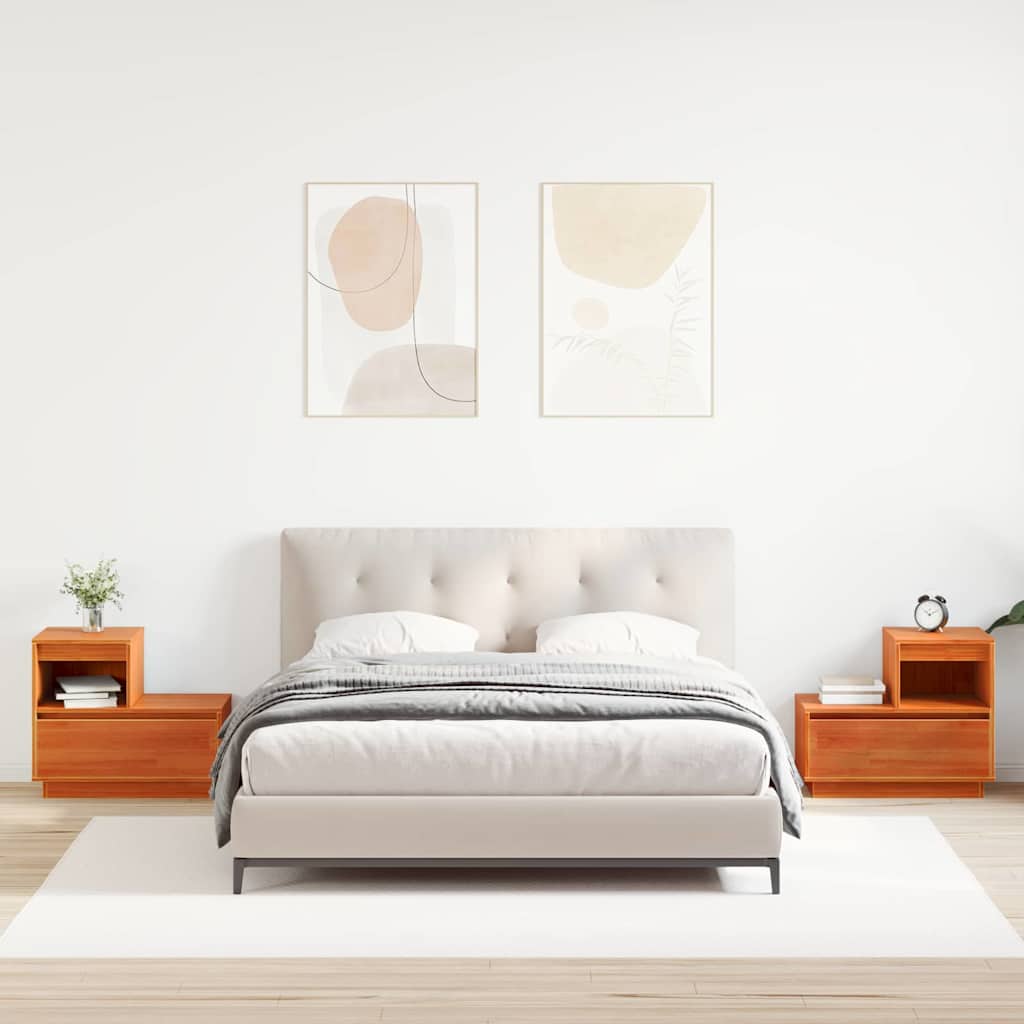 Dulap de noapte cu sertar 2 pcs Maroniu cerat 60 x 34 x 51 cm GartenMobel Dekor