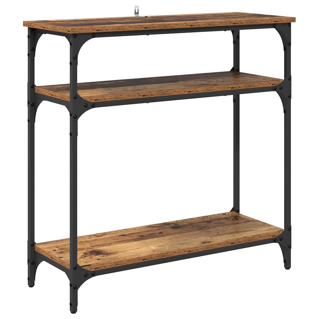 Masă de consolă Lemn Vechi 75 x 29 x 75 cm Lemn compozit GartenMobel Dekor