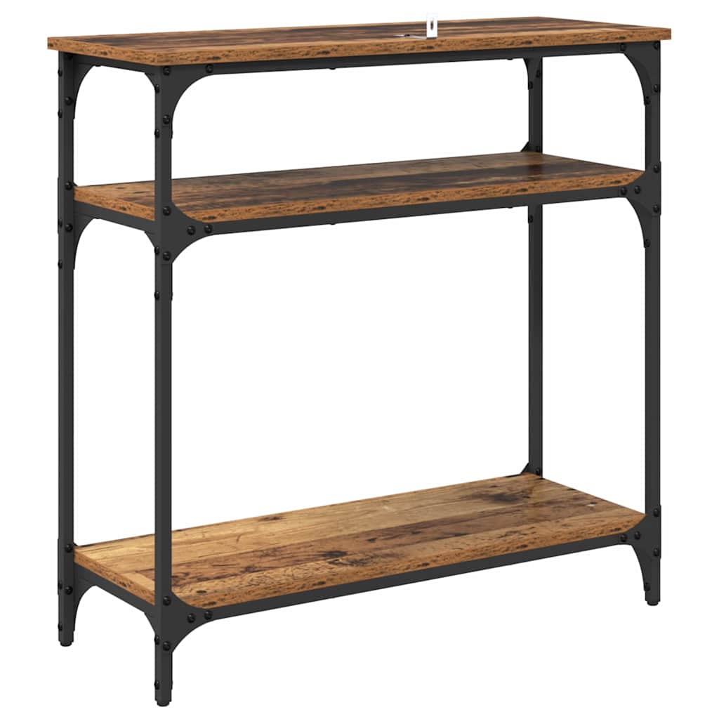 Masă de consolă Lemn Vechi 75 x 29 x 75 cm Lemn compozit GartenMobel Dekor