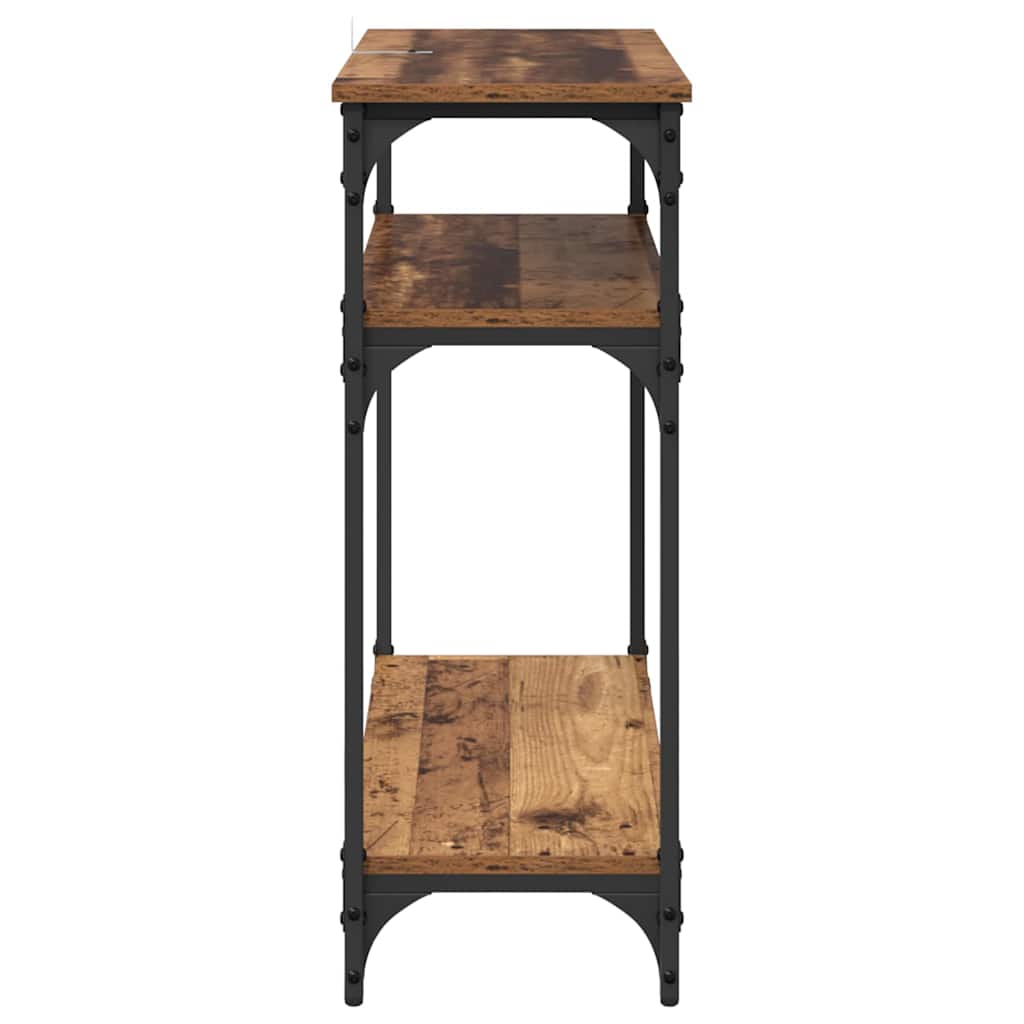 Masă de consolă Lemn Vechi 75 x 29 x 75 cm Lemn compozit GartenMobel Dekor