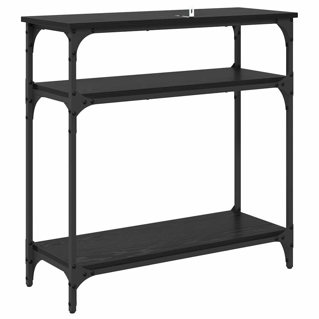 Masă de consolă Stejar Negru 75 x 29 x 75 cm Lemn compozit GartenMobel Dekor