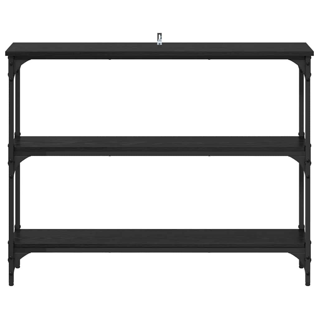 Masă de consolă Stejar negru 100 x 22,5 x 75 cm Lemn compozit GartenMobel Dekor