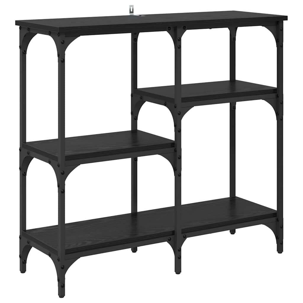 cu raft Stejar negru 80 x 29 x 75 cm Lemn compozit GartenMobel Dekor