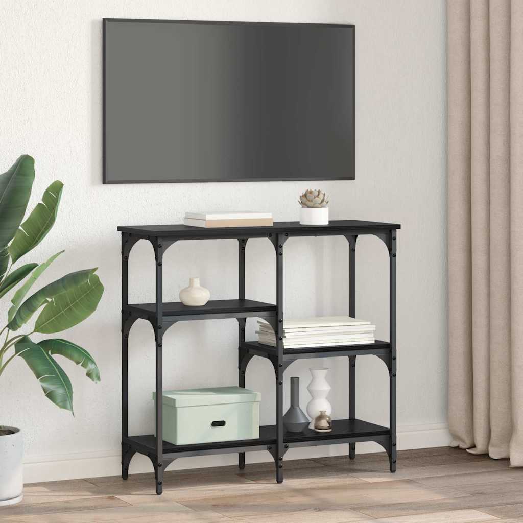 cu raft Stejar negru 80 x 29 x 75 cm Lemn compozit GartenMobel Dekor