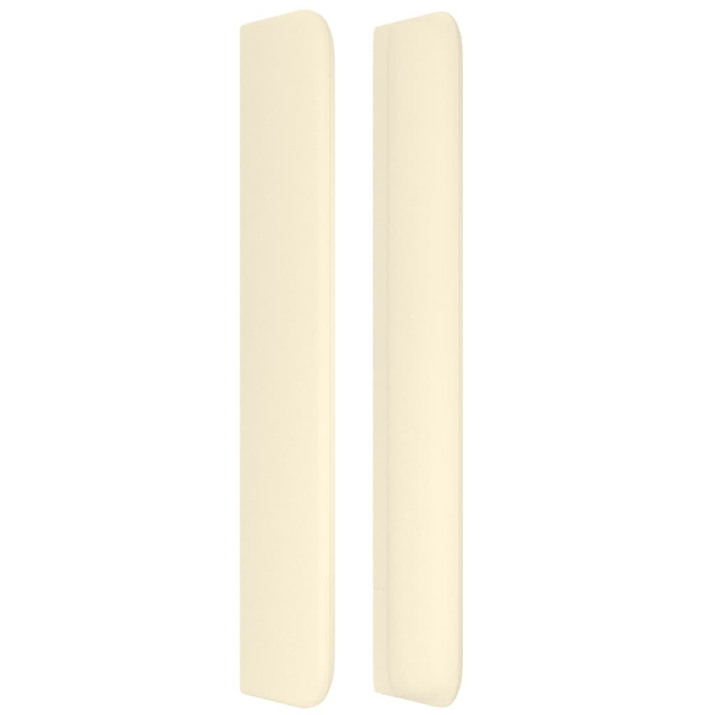 Tăblie de pat cu aripioare, crem, 163x16x118/128 cm, piele eco GartenMobel Dekor