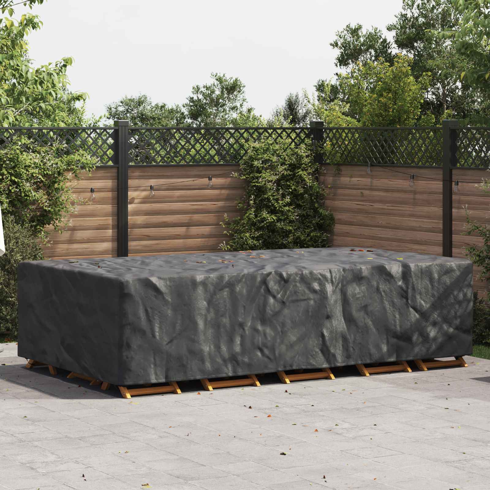 Husă pentru mobilă Simplu Negru 315 x 180 x 74 cm 600D GartenMobel Dekor