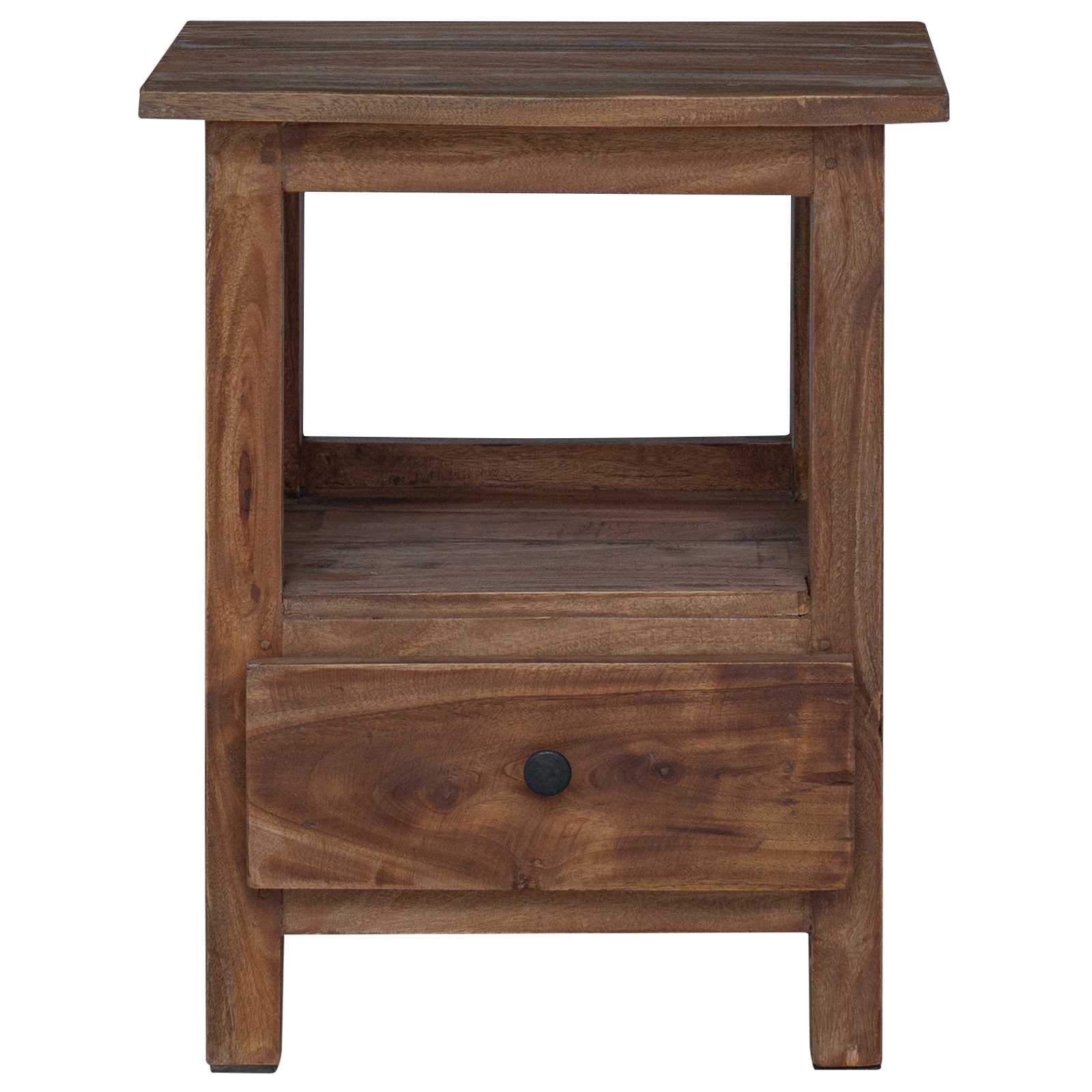 Noptieră cu sertar Maro 30 x 30 x 47 cm Lemn recuperat masiv GartenMobel Dekor