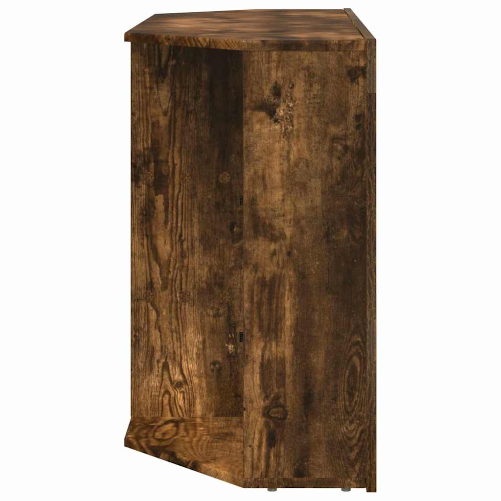 Șifonier LED pentru TV colțar Stejar fumuriu 100x40x68cm GartenMobel Dekor