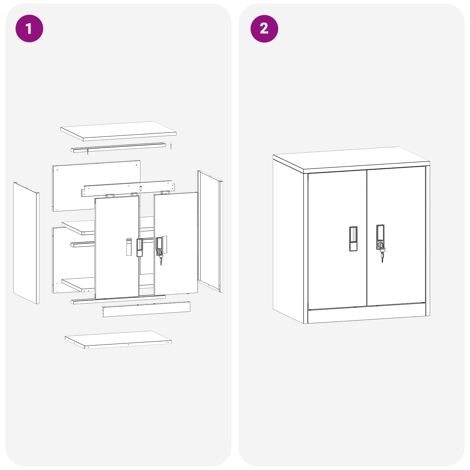 Dulap de depozitare Roz 60 x 40 x 70 cm Oțel Laminat la Rece GartenMobel Dekor
