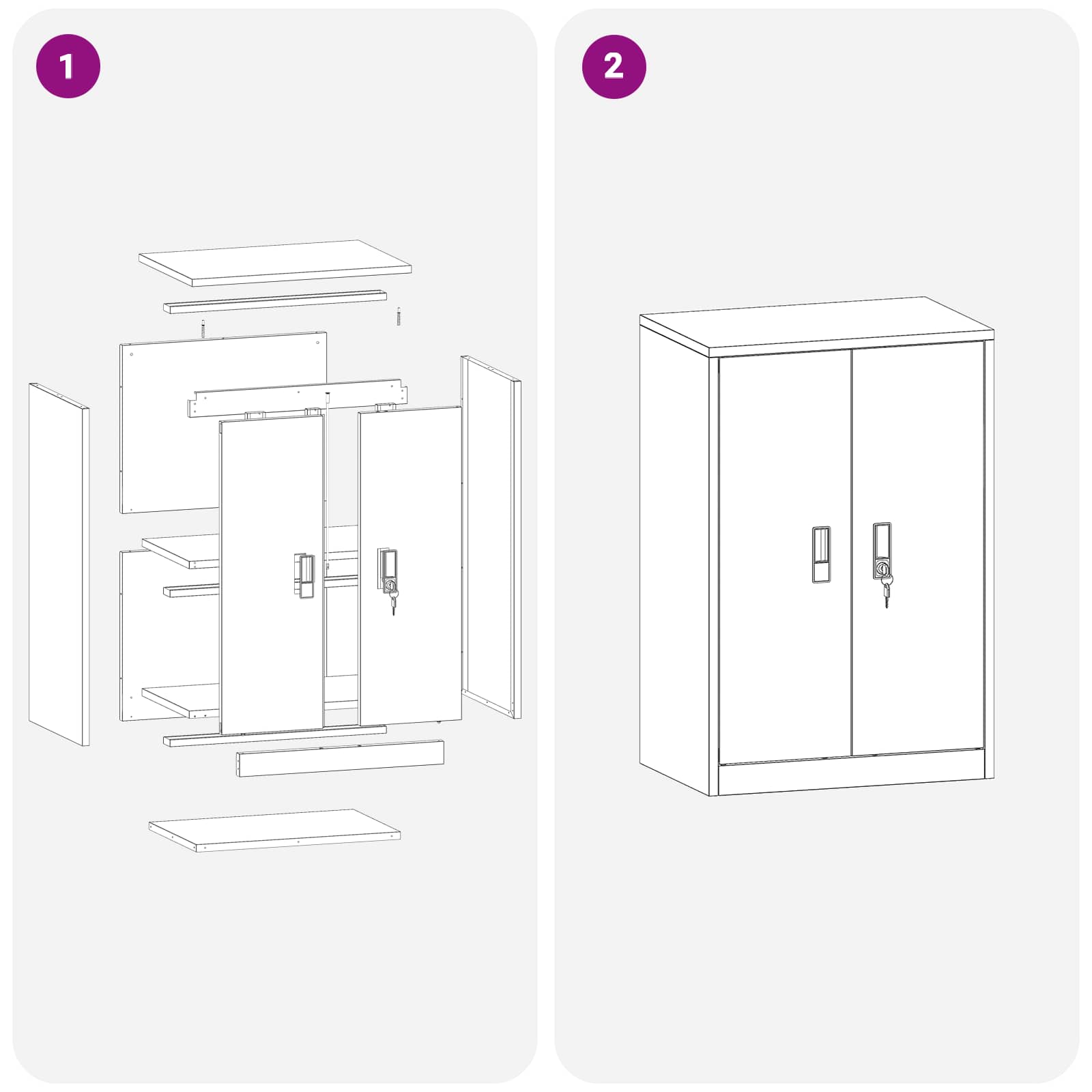 Dulap de depozitare Roz 60 x 40 x 90 cm Oțel Laminat la Rece GartenMobel Dekor