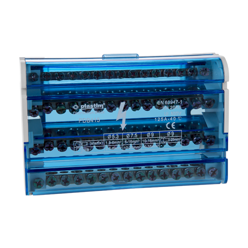 Bloc de distributie electrica, 4x15 poli, 125A - Plastim PDB415 SafetyGuard Surveillance