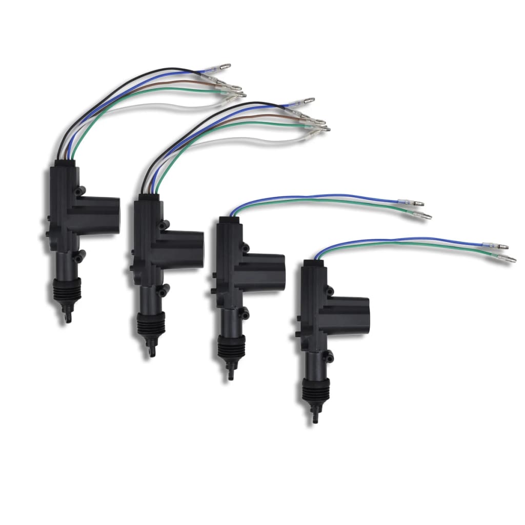 Set închidere ușă auto cu 2 telecomenzi&4 motoare 12V universal GartenMobel Dekor