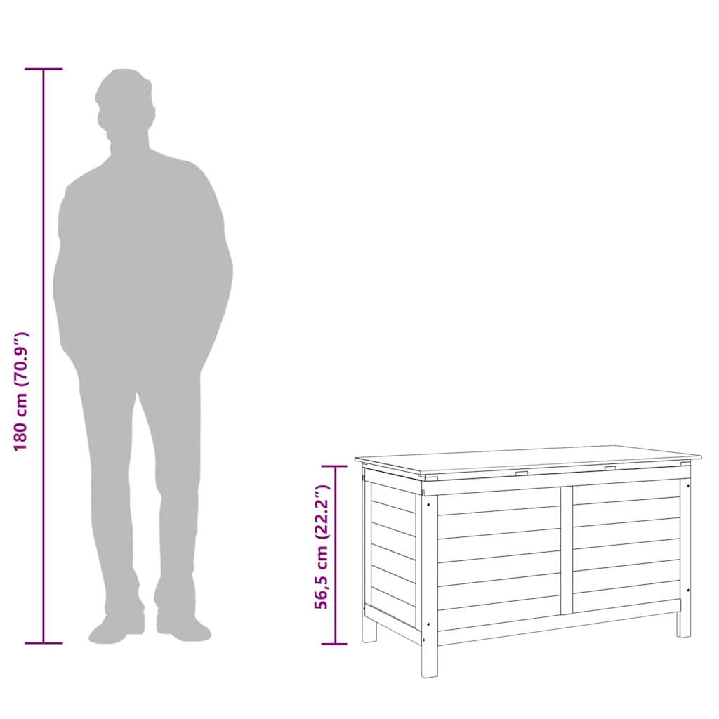 Cutie de perne de exterior, 99x50x56,5 cm, lemn masiv de brad GartenMobel Dekor