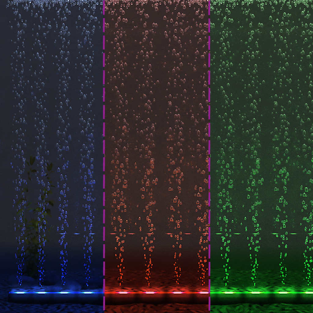Lampă cu LED pentru acvariu cu bule RGB 107 cm GartenMobel Dekor