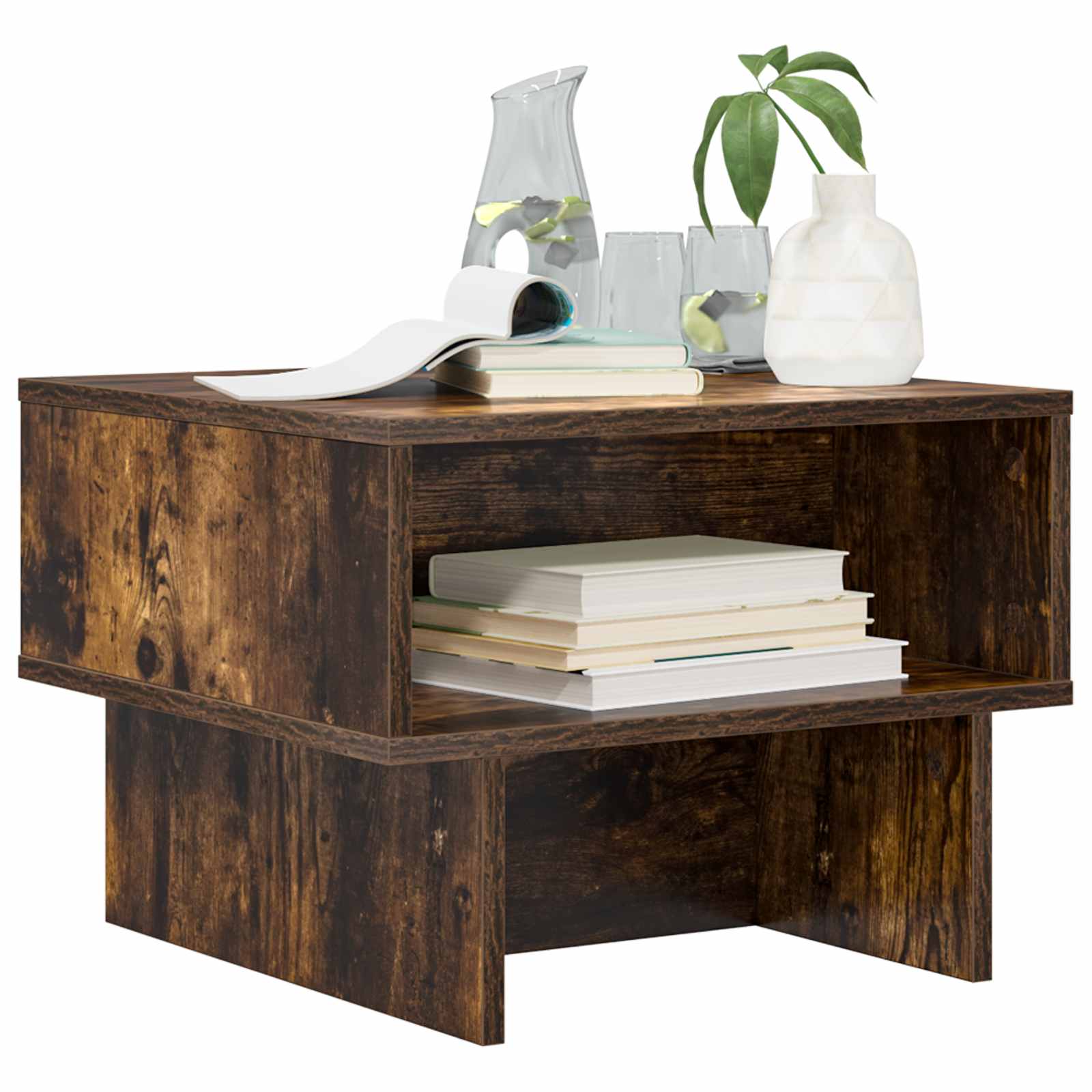 Masă de cafea Stejar fumuriu 48 x 46 x 35 cm Lemn compozit GartenMobel Dekor