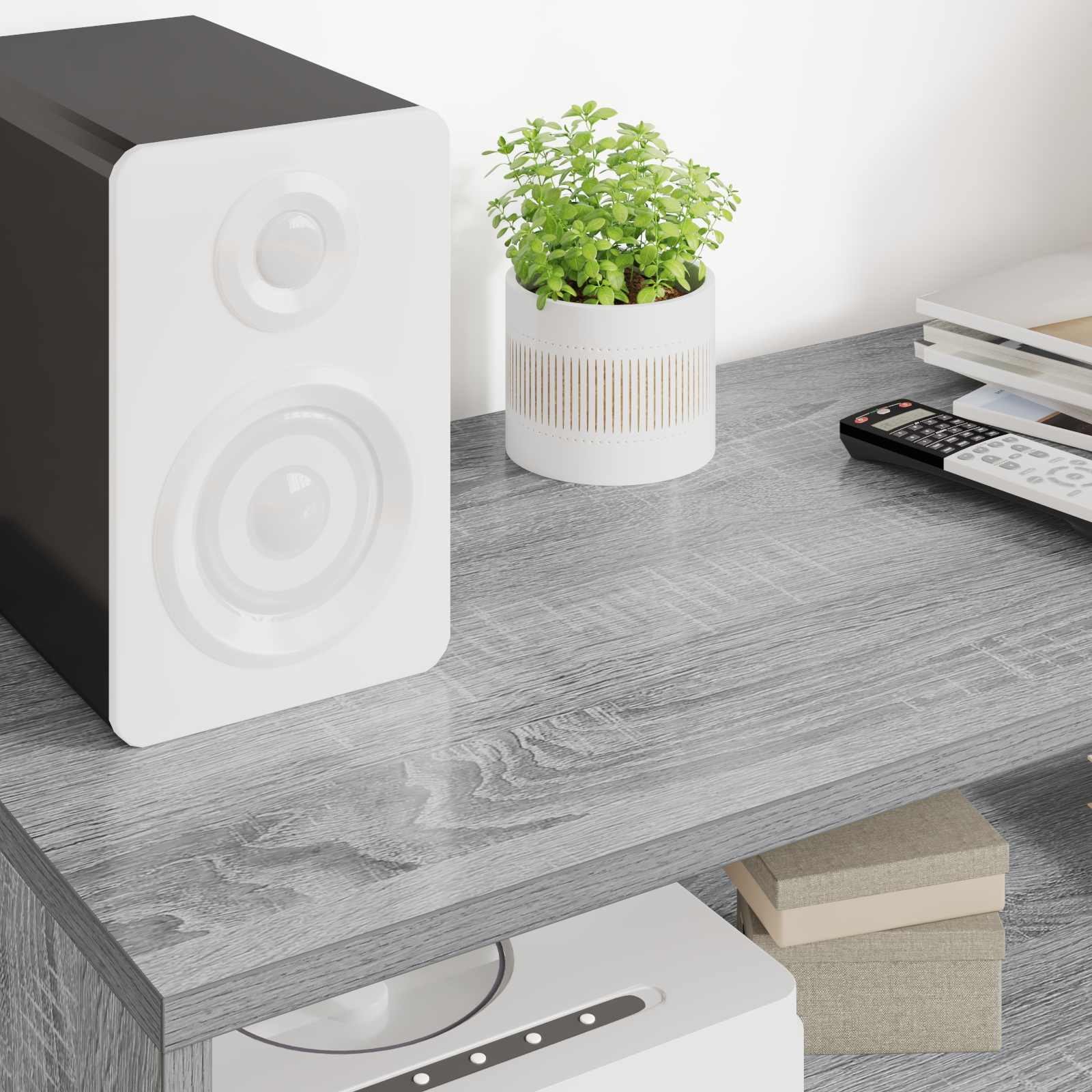 Cabinet TV Gri Sonoma 100 x 35 x 40 cm Lemn compozit GartenMobel Dekor