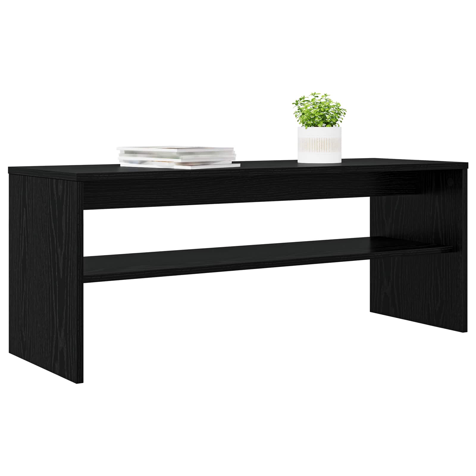 Cabinet TV Stejar Negru 100 x 35 x 40 cm Lemn compozit GartenMobel Dekor