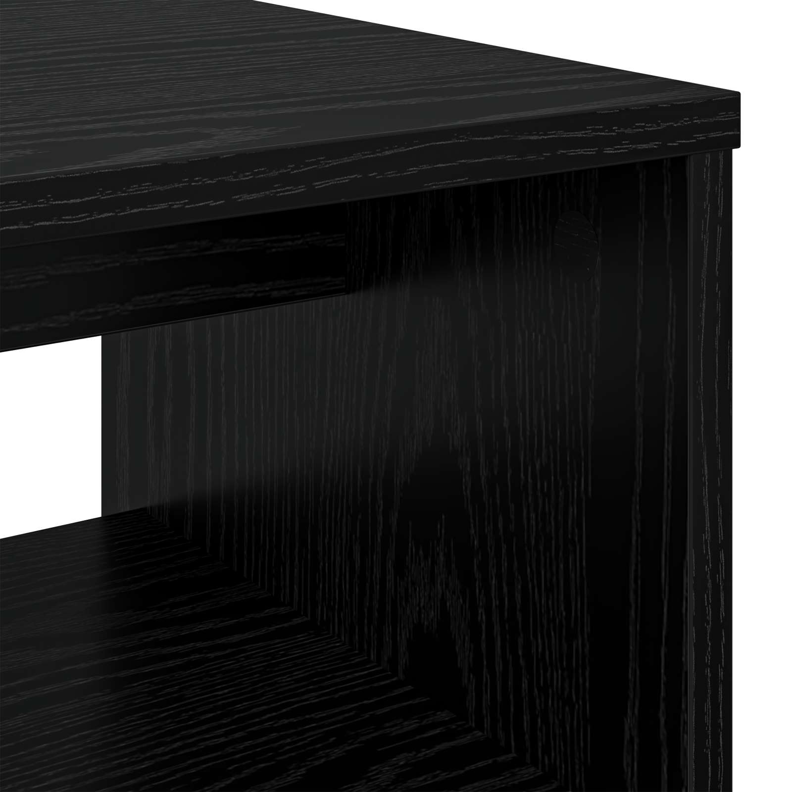 Cabinet TV Stejar Negru 80 x 35 x 40 cm Lemn compozit GartenMobel Dekor