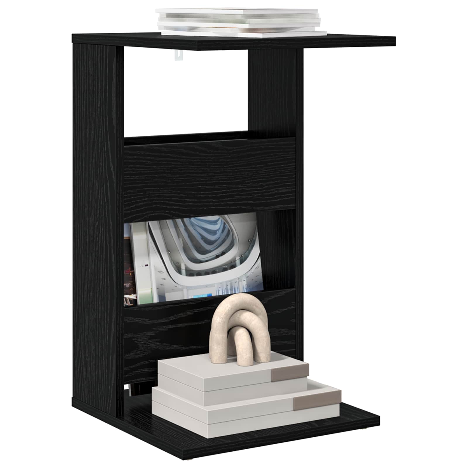 Masă laterală Stejar Negru 40 x 35 x 60,5 cm Lemn compozit GartenMobel Dekor