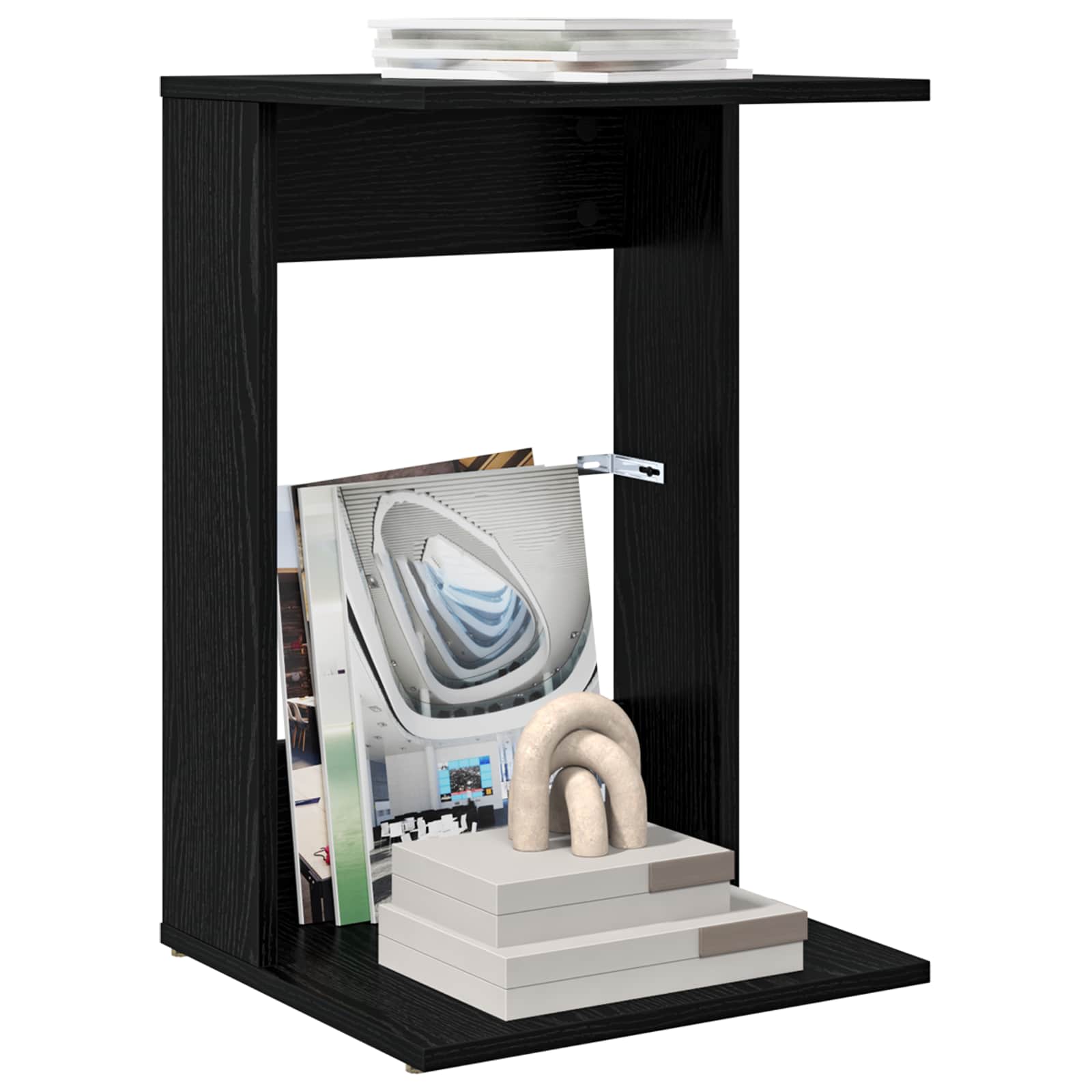 Masă laterală Stejar Negru 40 x 38 x 62,5 cm Lemn compozit GartenMobel Dekor