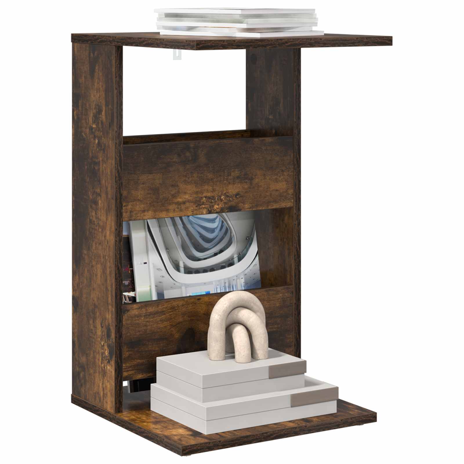 Masă laterală Stejar fumuriu 40 x 35 x 60,5 cm Lemn compozit GartenMobel Dekor