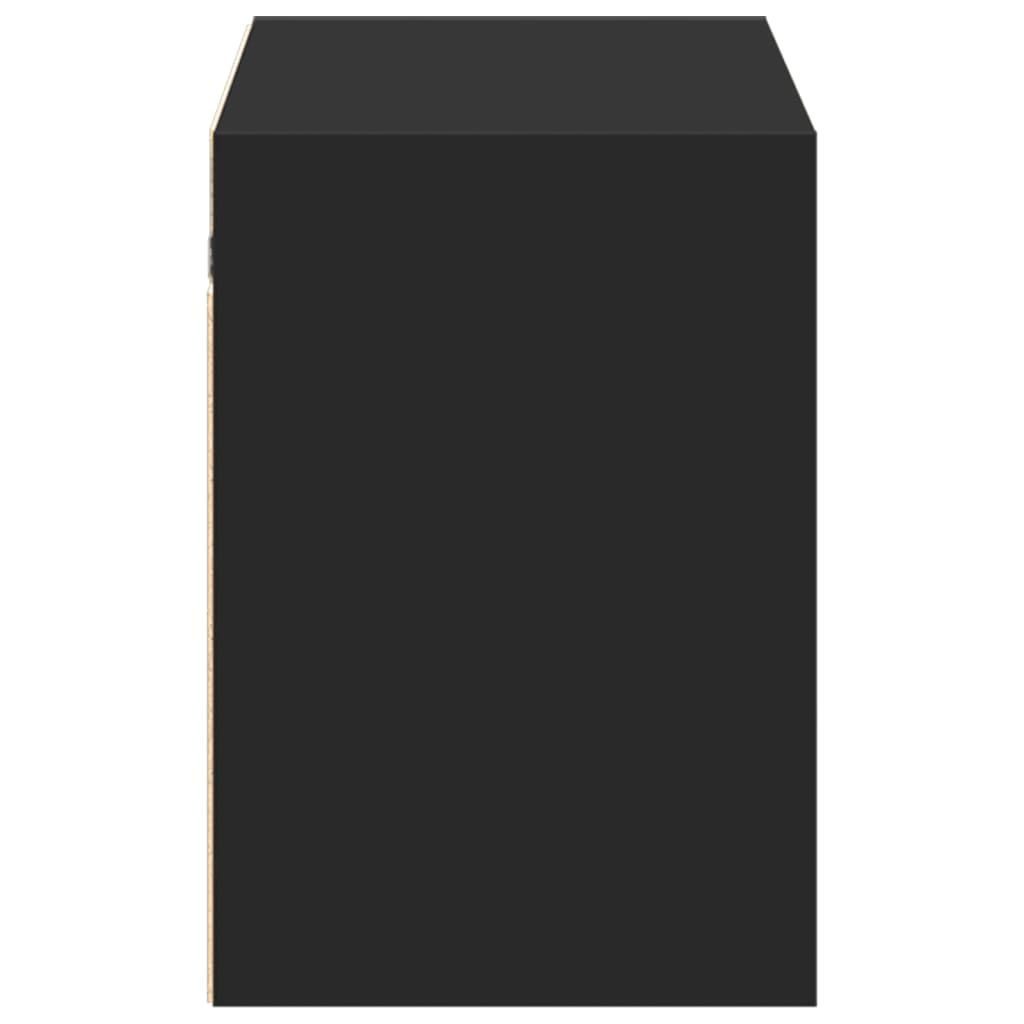 Dulap TV de perete cu lumini LED negru 100x31x45 cm GartenMobel Dekor