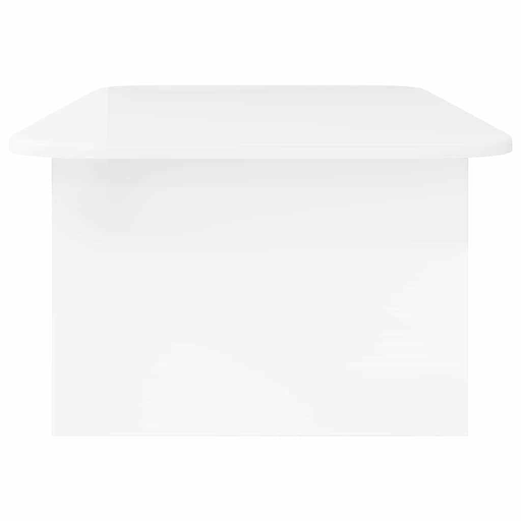 Masă de cafea Alb lucios 93 x 53 x 33 cm Lemn compozit GartenMobel Dekor