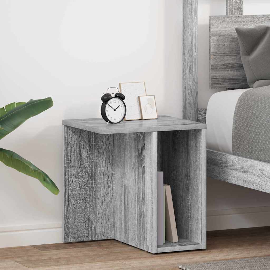 Masă laterală 2 pcs Gri Sonoma 37 x 32 x 40 cm Lemn compozit GartenMobel Dekor