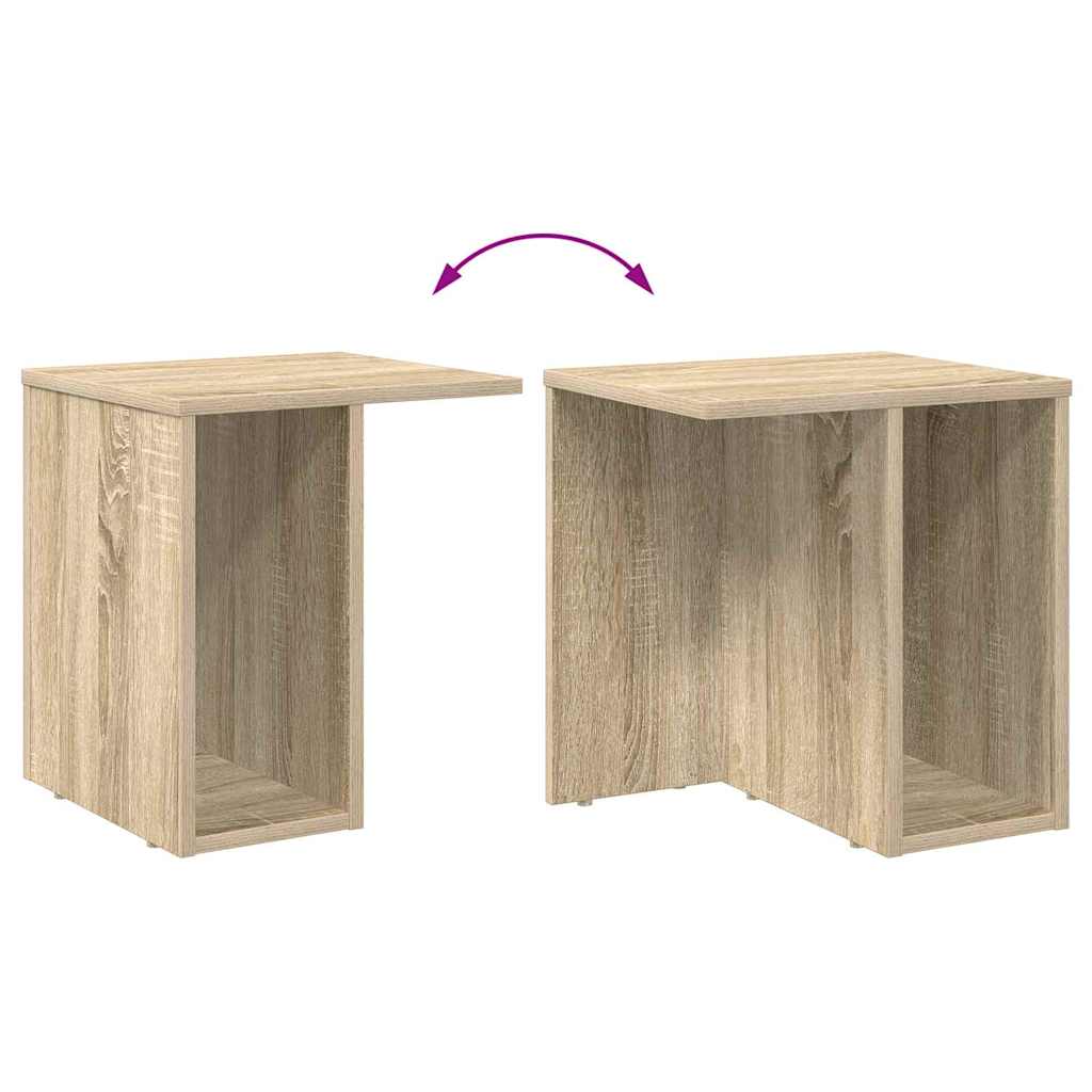 Masă laterală 2 pcs Stejar Sonoma 37 x 32 x 40 cm Lemn compozit GartenMobel Dekor
