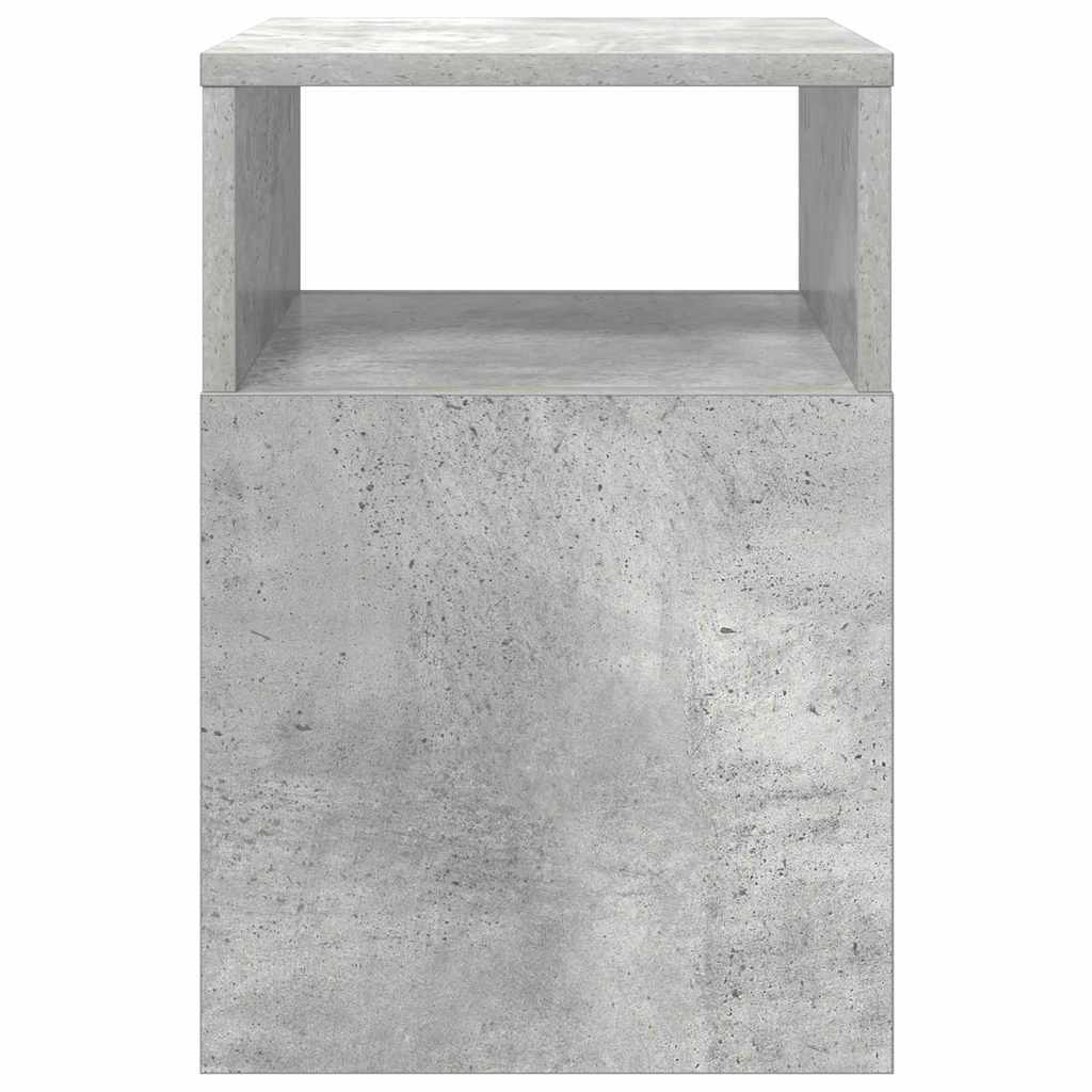 Masă laterală Gri din beton 30,5 x 30 x 45 cm Lemn compozit GartenMobel Dekor