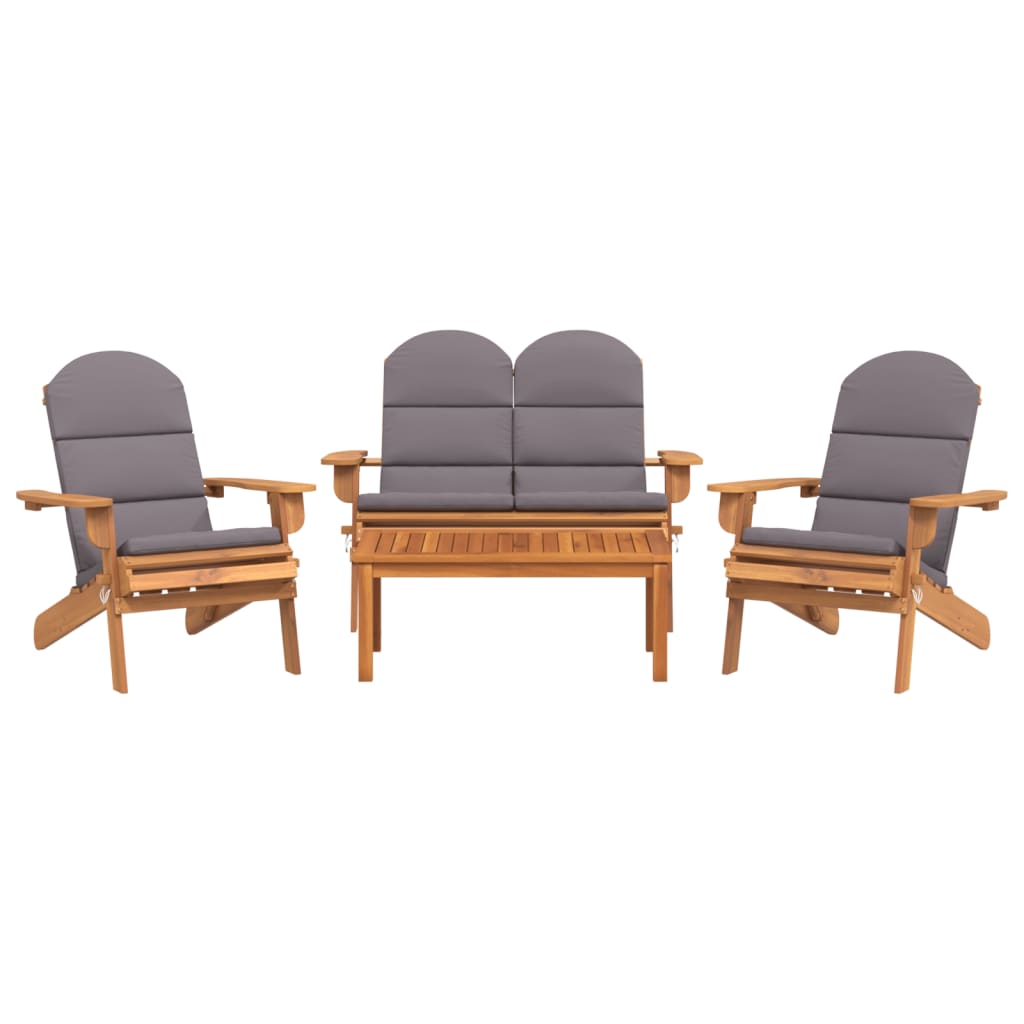 Set mobilier de grădină Adirondack, 4 piese, lemn masiv acacia GartenMobel Dekor