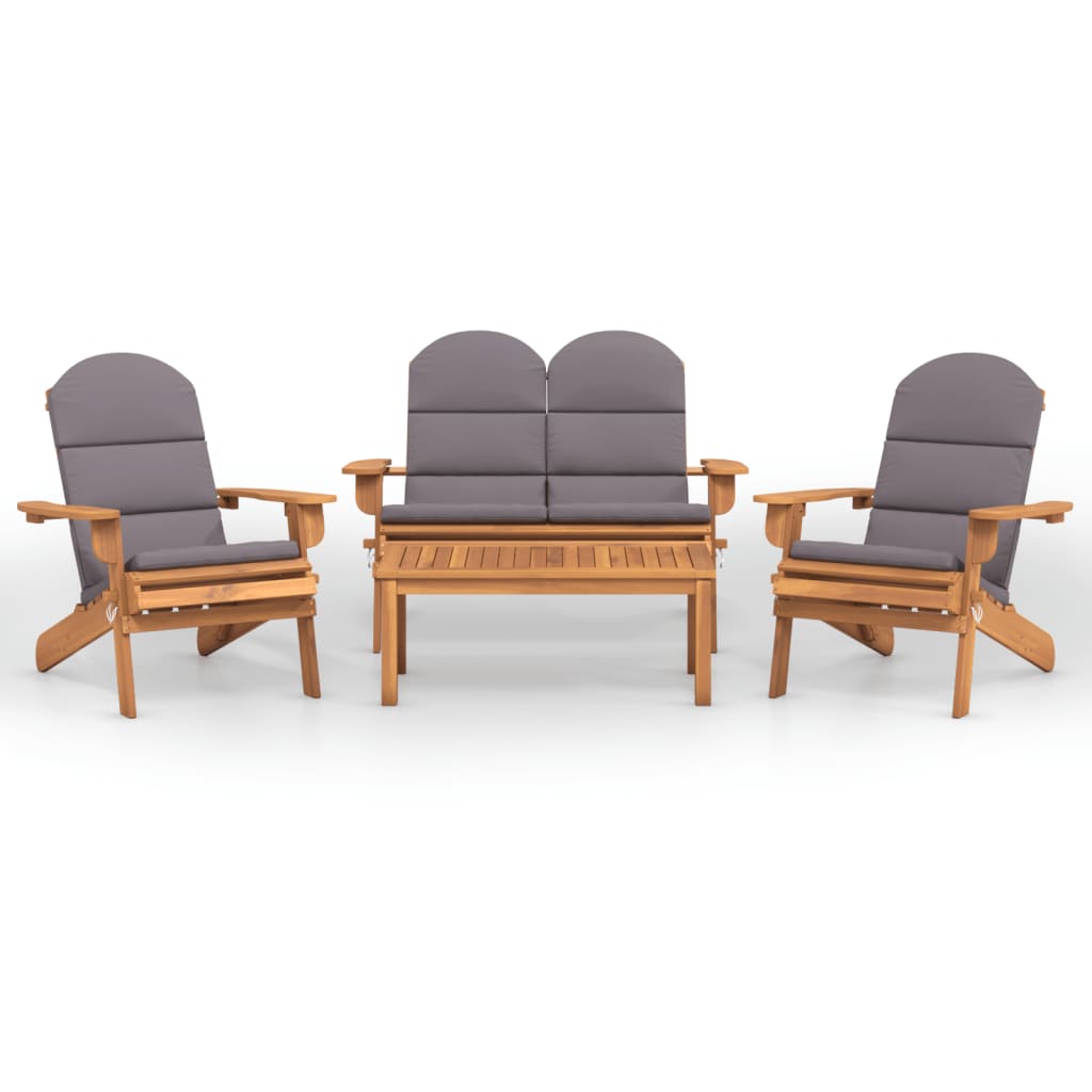 Set mobilier de grădină Adirondack, 4 piese, lemn masiv acacia GartenMobel Dekor