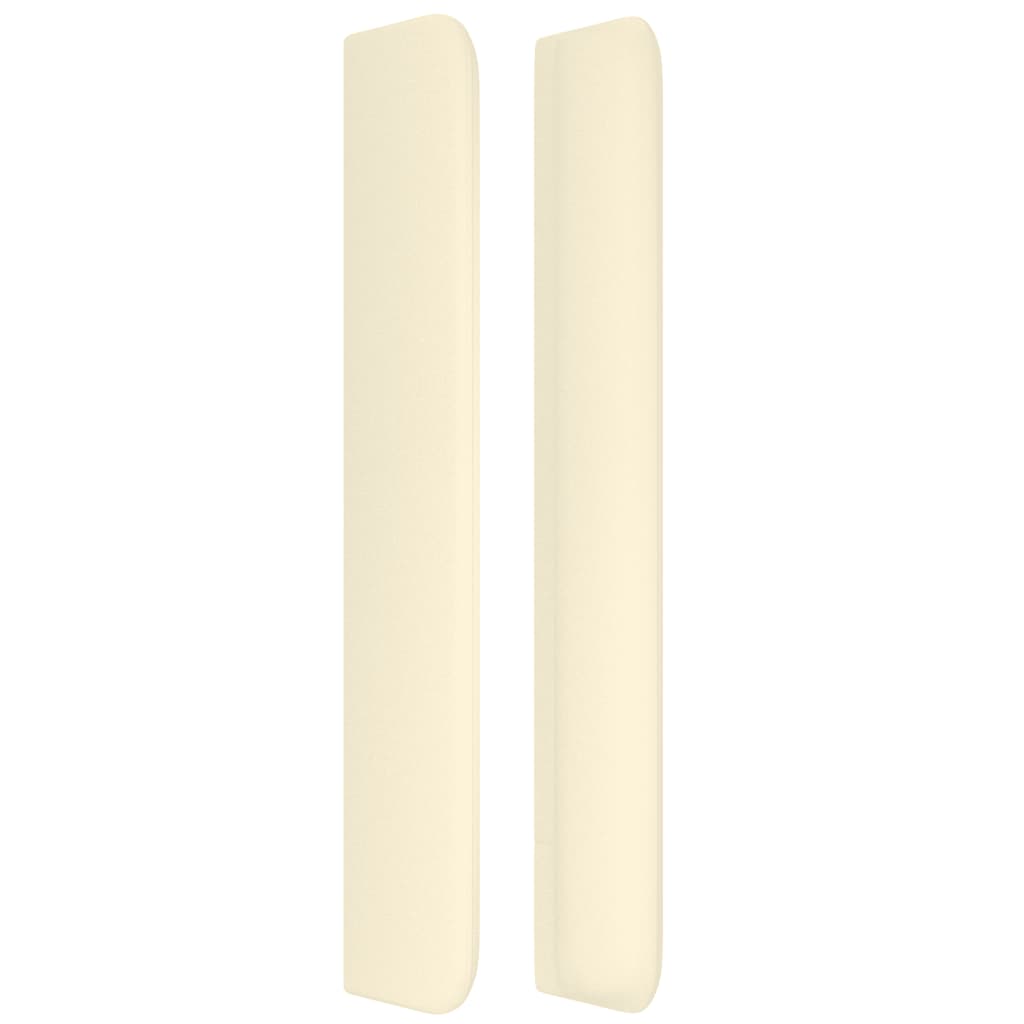 Tăblie de pat cu aripioare, crem, 203x16x118/128 cm, piele eco GartenMobel Dekor