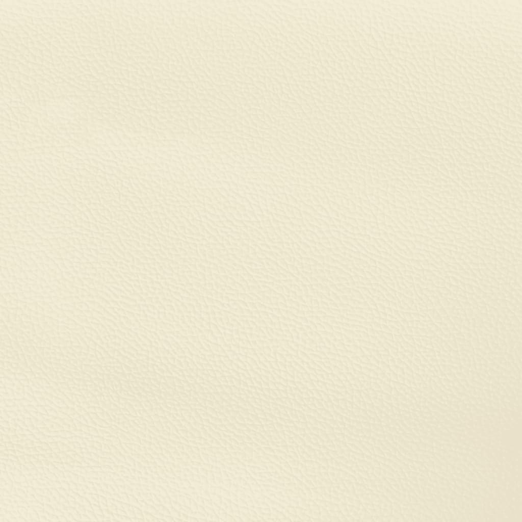 Tăblie de pat cu aripioare, crem, 203x16x118/128 cm, piele eco GartenMobel Dekor