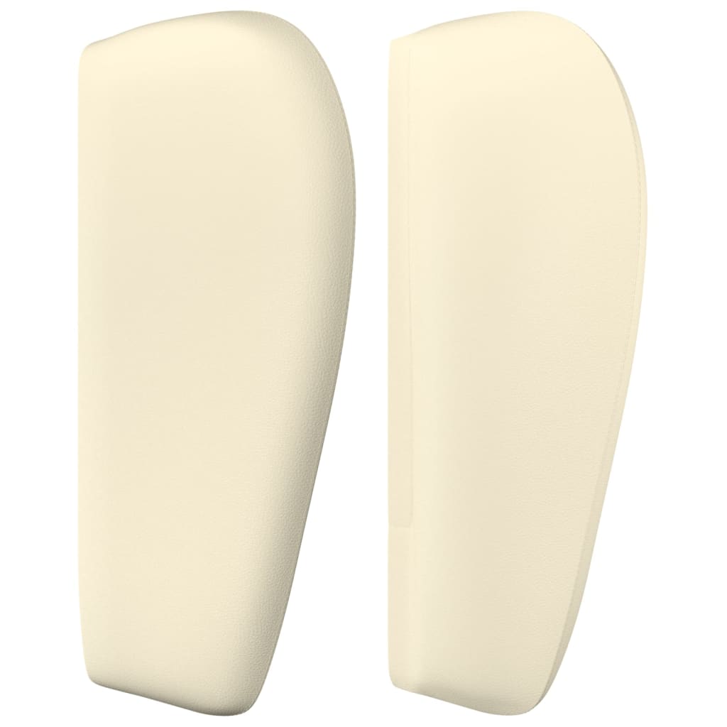 Tăblie de pat cu aripioare crem 203x23x78/88 cm piele ecologică GartenMobel Dekor